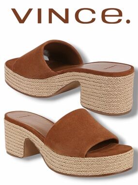 Vince Women’s Margo Platforms in the Size 9 in Sequoia Brown